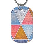 Texture With Triangles Dog Tag (Two Sides)