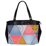Texture With Triangles Oversize Office Handbag (2 Sides)