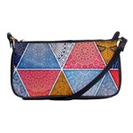Texture With Triangles Shoulder Clutch Bag
