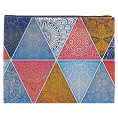 Texture With Triangles Cosmetic Bag (XXXL) from ZippyPress Back