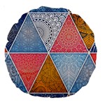 Texture With Triangles Large 18  Premium Round Cushions