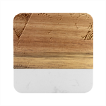 Texture With Triangles Marble Wood Coaster (Square)