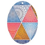 Texture With Triangles UV Print Acrylic Ornament Oval