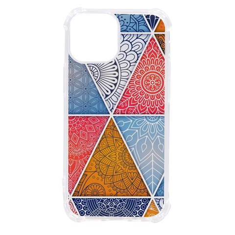 Texture With Triangles iPhone 13 mini TPU UV Print Case from ZippyPress Front