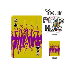 Yellow And Purple In Harmony Playing Cards 54 Designs (Mini) from ZippyPress Front - Spade2
