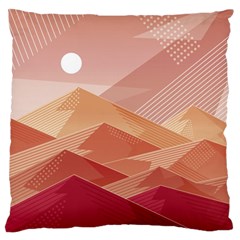 Mountains Sunset Landscape Nature Large Premium Plush Fleece Cushion Case (Two Sides) from ZippyPress Front