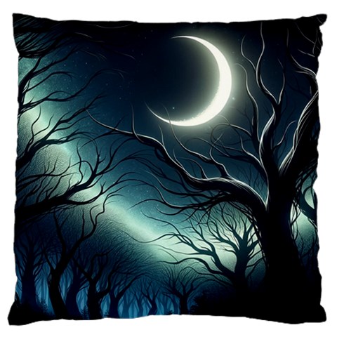 Moon Moonlit Forest Fantasy Midnight Standard Premium Plush Fleece Cushion Case (One Side) from ZippyPress Front