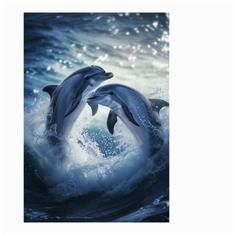 Dolphins Sea Ocean Water Small Garden Flag (Two Sides) from ZippyPress Front