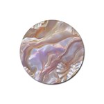 Silk Waves Abstract Rubber Coaster (Round)