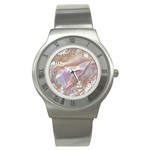Silk Waves Abstract Stainless Steel Watch