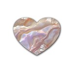Silk Waves Abstract Rubber Heart Coaster (4 pack)