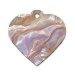 Silk Waves Abstract Dog Tag Heart (One Side)
