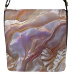 Silk Waves Abstract Flap Closure Messenger Bag (S)