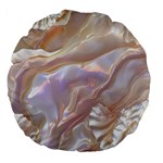 Silk Waves Abstract Large 18  Premium Flano Round Cushions