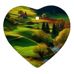 Countryside Landscape Nature Ornament (Heart)