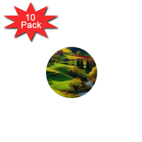 Countryside Landscape Nature 1  Mini Buttons (10 pack)  from ZippyPress Front