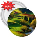 Countryside Landscape Nature 3  Buttons (10 pack) 