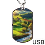 Countryside Landscape Nature Dog Tag USB Flash (Two Sides)