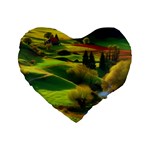 Countryside Landscape Nature Standard 16  Premium Heart Shape Cushions