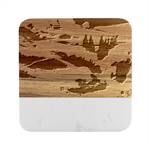 Countryside Landscape Nature Marble Wood Coaster (Square)