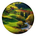 Countryside Landscape Nature Round Glass Fridge Magnet (4 pack)