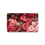 Pink Roses Flowers Love Nature Magnet (Name Card)