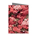 Pink Roses Flowers Love Nature Mini Greeting Cards (Pkg of 8)