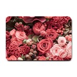 Pink Roses Flowers Love Nature Small Doormat