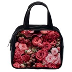Pink Roses Flowers Love Nature Classic Handbag (One Side)