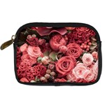 Pink Roses Flowers Love Nature Digital Camera Leather Case