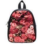 Pink Roses Flowers Love Nature School Bag (Small)