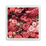 Pink Roses Flowers Love Nature Memory Card Reader (Square)