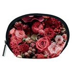 Pink Roses Flowers Love Nature Accessory Pouch (Medium)