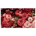 Pink Roses Flowers Love Nature Banner and Sign 7  x 4 