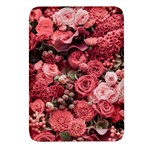 Pink Roses Flowers Love Nature Rectangular Glass Fridge Magnet (4 pack)