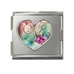 Love Amour Butterfly Colors Flowers Text Mega Link Heart Italian Charm (18mm)