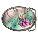 Love Amour Butterfly Colors Flowers Text Belt Buckles