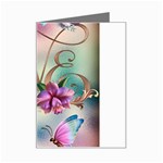 Love Amour Butterfly Colors Flowers Text Mini Greeting Card