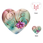 Love Amour Butterfly Colors Flowers Text Playing Cards Single Design (Heart)