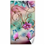 Love Amour Butterfly Colors Flowers Text Canvas 40  x 72 