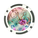 Love Amour Butterfly Colors Flowers Text Poker Chip Card Guard (10 pack)