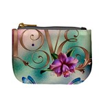 Love Amour Butterfly Colors Flowers Text Mini Coin Purse