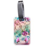 Love Amour Butterfly Colors Flowers Text Luggage Tag (two sides)