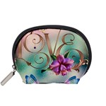 Love Amour Butterfly Colors Flowers Text Accessory Pouch (Small)