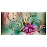 Love Amour Butterfly Colors Flowers Text Banner and Sign 6  x 3 