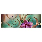 Love Amour Butterfly Colors Flowers Text Banner and Sign 12  x 4 