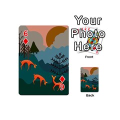 Roe Deer Animal Boho Bohemian Nature Playing Cards 54 Designs (Mini) from ZippyPress Front - Diamond6