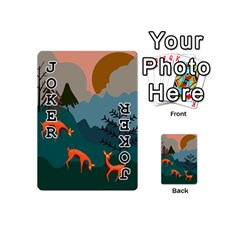 Roe Deer Animal Boho Bohemian Nature Playing Cards 54 Designs (Mini) from ZippyPress Front - Joker1