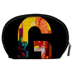 Abstract, Dark Background, Black, Typography,g Accessory Pouch (Large) from ZippyPress Back