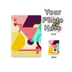 King Bicycle, Geometric Figures, Art, Playing Cards 54 Designs (Mini) from ZippyPress Front - HeartK